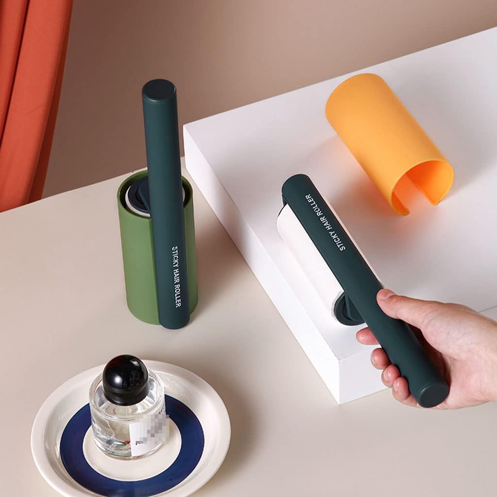 Lint Roller for Pet Hair Extra Sticky Hair Roller,240 Sheets/4 Roller, Portable Clothes Bed Remove Roller for Dog Cat Hair Rodillo quitapelusas Fur Removal Tool(Color:Orange)