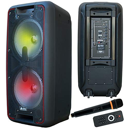 EMB PKL4001BT DUAL 10" 2000 Watts Portable Powered DJ Party PA Speaker w/Bluetooth