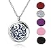 Choker Essential Oil Diffuser Necklace Locket Jewelry with 316L Surgical Steel 24"Chain and 6 Refill Pads