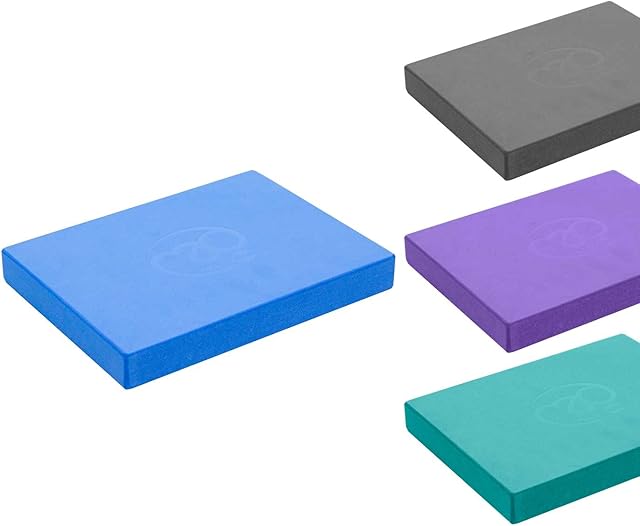 Fitness Mad Pilates Head Block, 25mm x 150mm x 205mm, Eco Friendly Yoga Block, High Density EVA Non Slip Block for Pilates, Yoga and Home Workouts