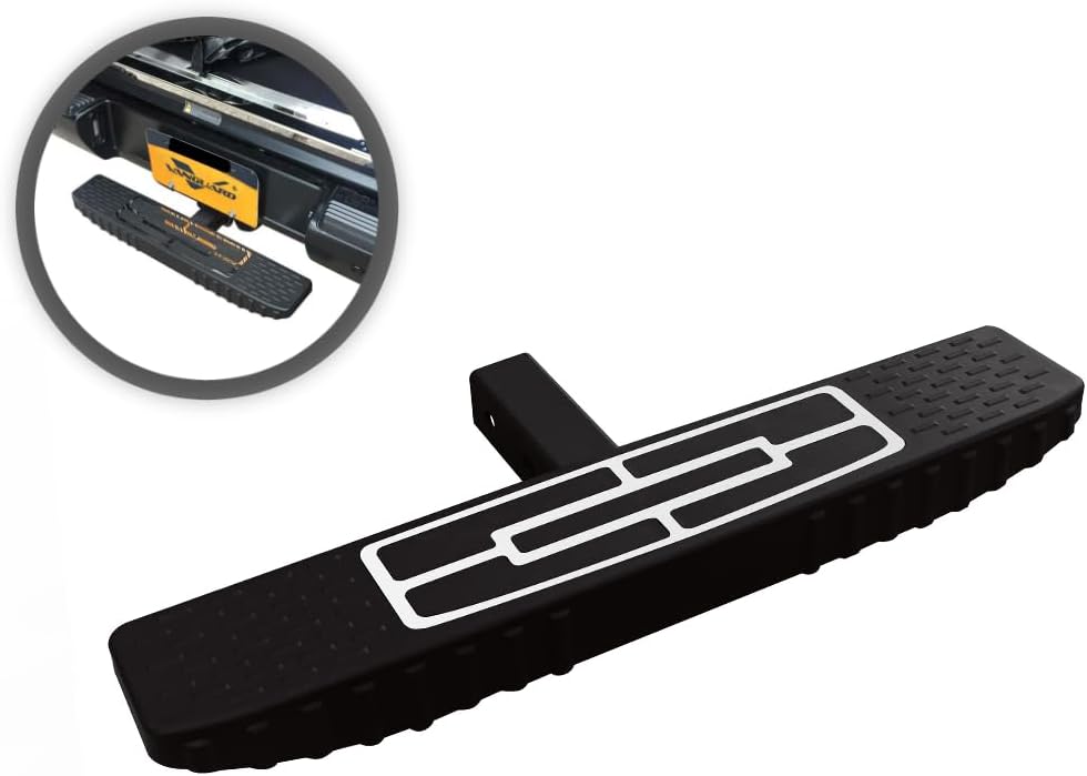 VANGUARD VGPDB-1293BK Black Powdercoat Hitch Step Board | Compatible with Universal Models