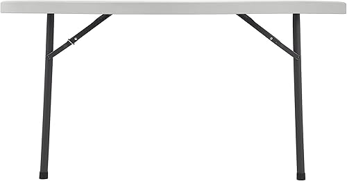 Miniatura 4 de Lorell Mesa plegable para banquete, 60 pulgadas, platinogris