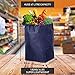 Hoppa 47L Lightweight Shopping Trolley, Hard Wearing & Foldaway for Easy Storage with 3 Years Guarantee (Navy)