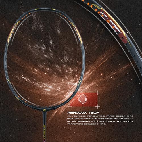Image of Apacs Z-Ziggler Next Gen (Unstrung) | 38lbs max Tension | Ultra Slim Shaft | 100% Japanese Graphite | (4U) Head Heavy Balance | Made in Vietnam Badminton Racket with Cover (Black Maroon)