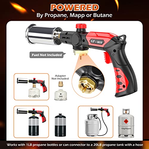 Butane Torch, Laintene Cooking Torch Lighter Fit All Butane Tanks And Adjustable Flame, Blow Torch For Bbq, Baking, Creme Brulee, Crafts And Soldering (Butane Gas Not Included) #TOP4