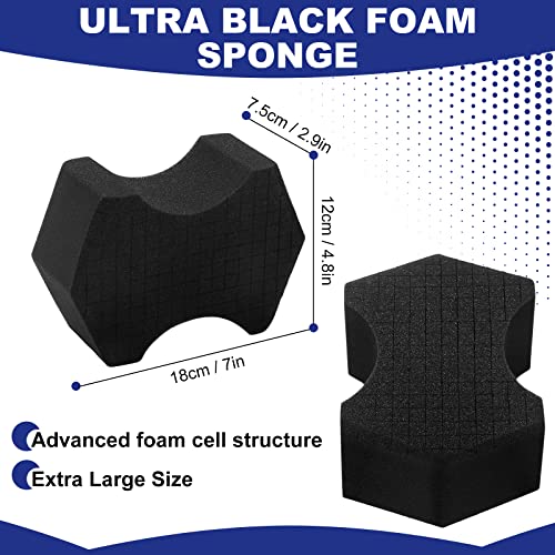 2 éponges de lavage auto Ultra Black à structure croisée pour le nettoyage des carrosseries