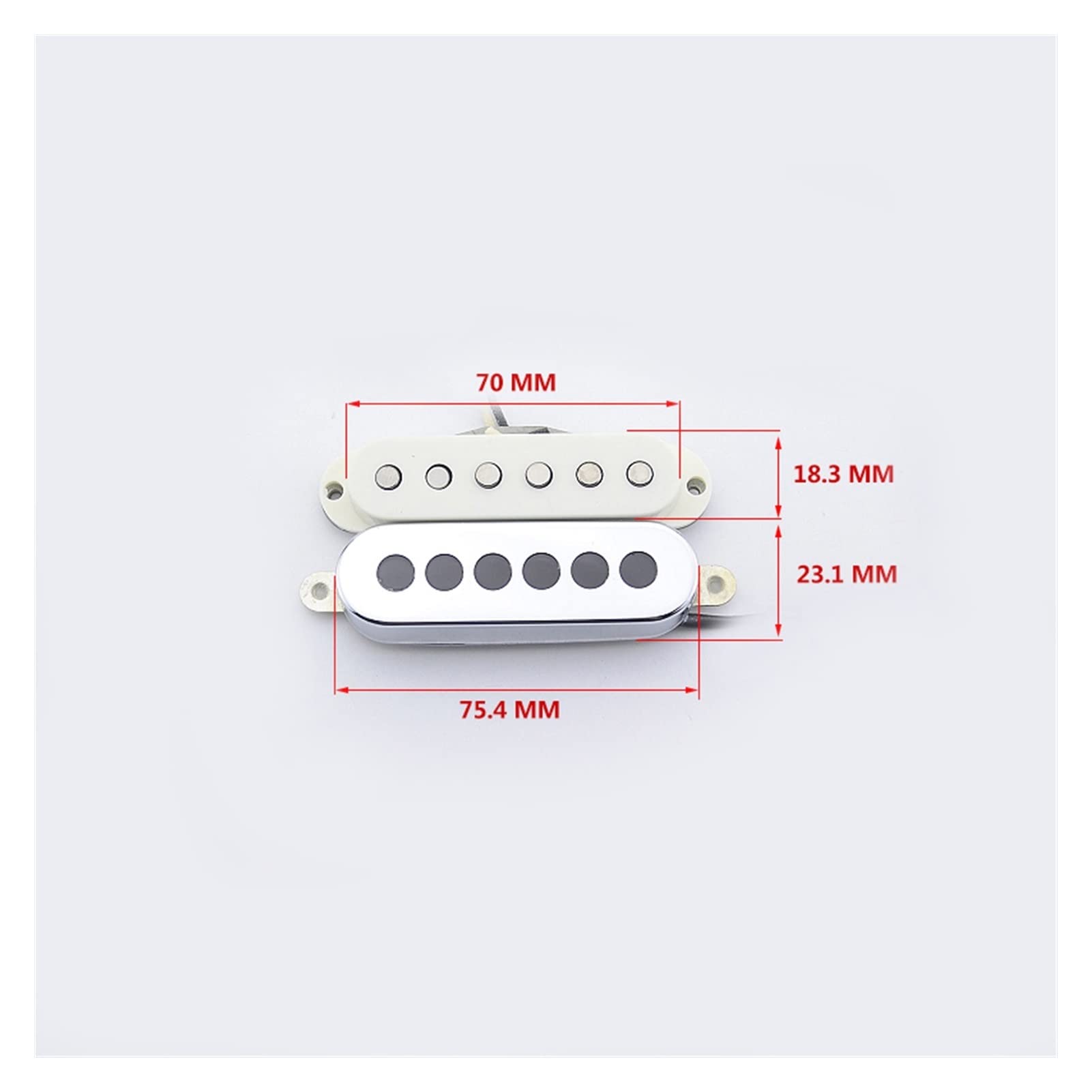 Humbuckers 1 Set Single Alnico Pickups para Guitarra Eléctrica (Color : Chrome)