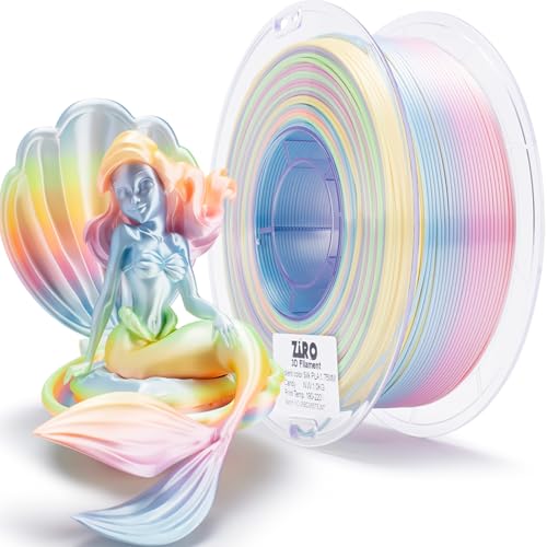 Image of ZIRO 3D Printer Filament PLA, Fast Color Change Silk, 1KG 1.75mm Candy | Fast Color Change, Shine Surface, Fit for Most FDM Printer, 1.75mm 1KG Spool, Dimensional Accuracy + /-0.03mm