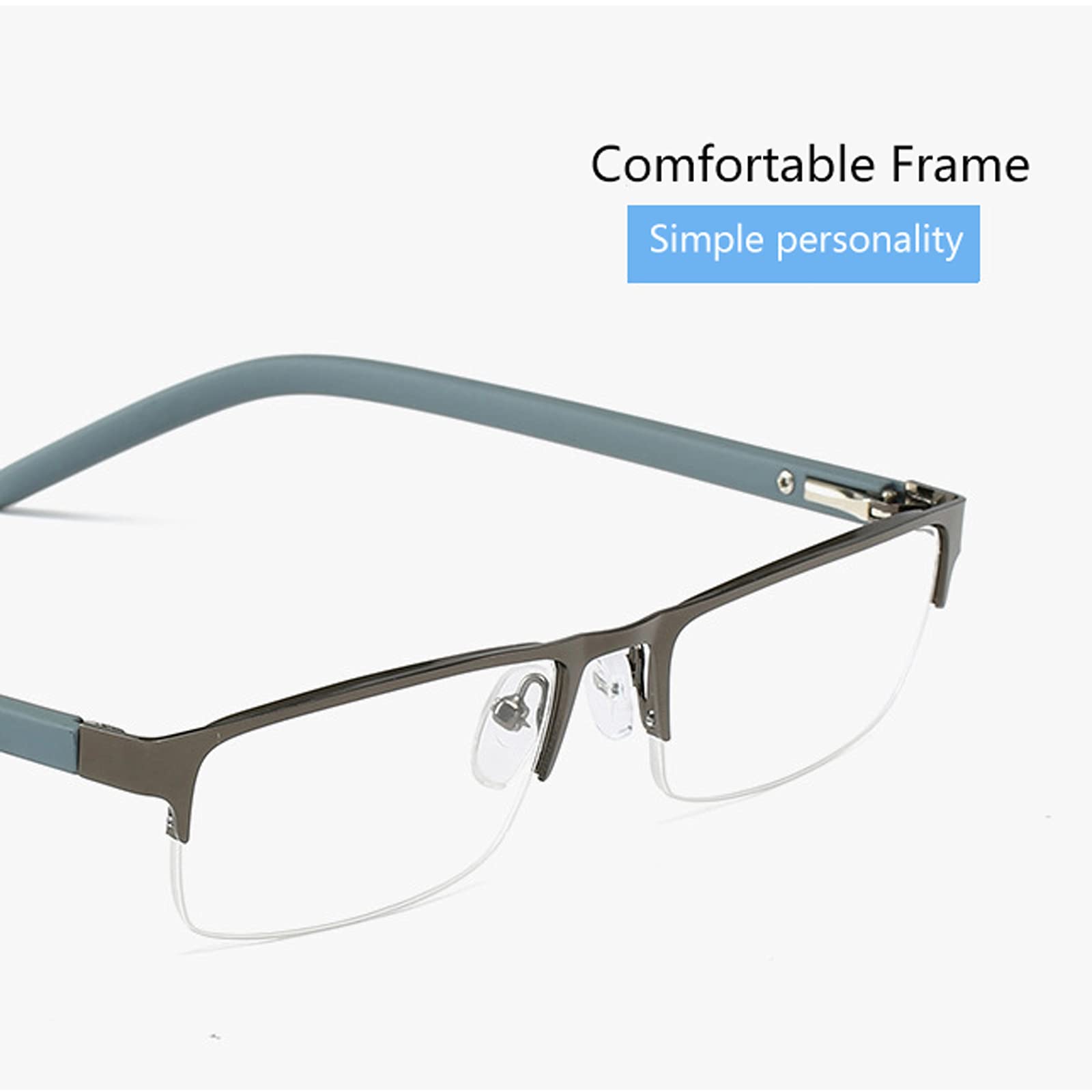 DZQUY Receta de Negocios Gafas Retro Gafas de Lectura aleación de Titanio no esféricas de Capa Lentes recubiertas adecuadas para Uso frecuente del Ordenador Tablet TV,3 Pack Mixed Color,+2.00
