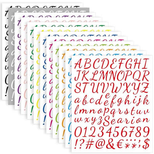 Huimdery 1008Pcs Colorful Alphabet Stickers, Vinyl, Self-Adhesive, Removable, for Scrapbook, DIY...
