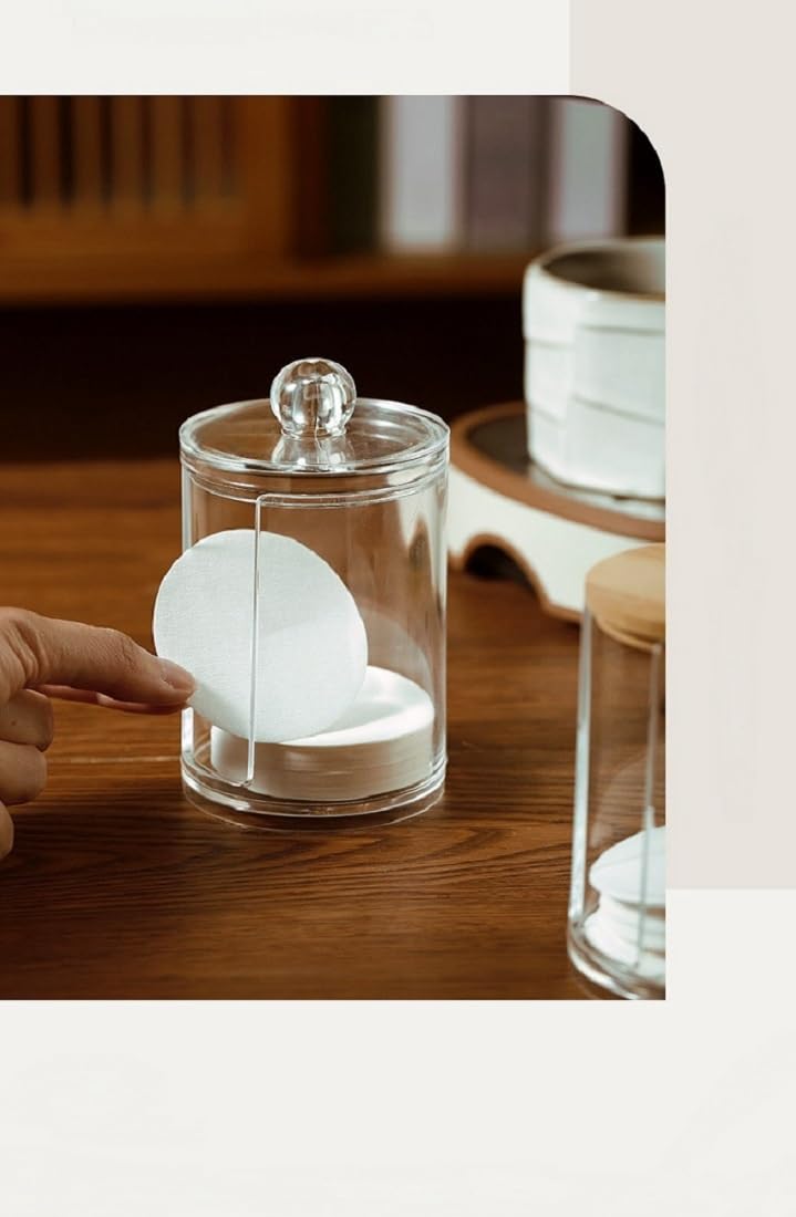 RYUHYF Espresso Paper Filter Holder Coffee Filter Storage Container with Lid Acrylic Coffee Filter Dispenser Compatible with 51mm/54mm/58mm Round Disposable Paper Filters (Acrylic Lid)…