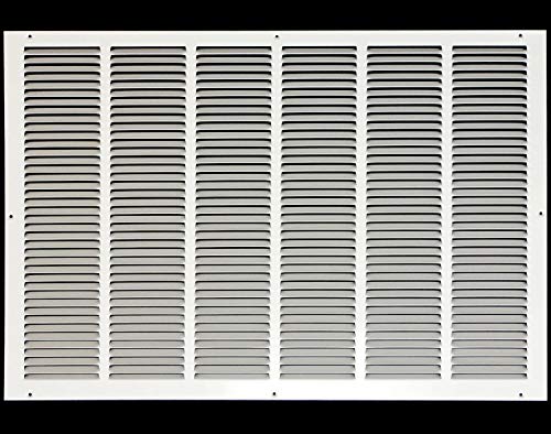 30"w X 22"h Steel Return Air Grilles - Sidewall and Ceiling - HVAC Duct Cover - White [Outer Dimensions: 31.75"w X 23.75"h]