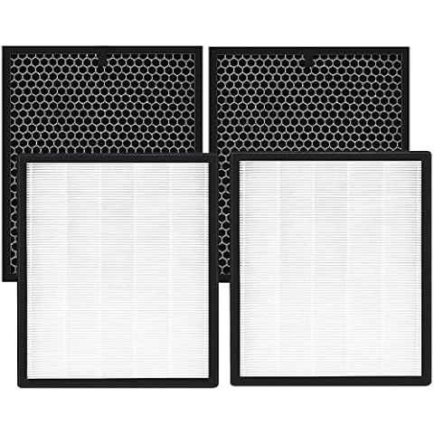 LV-PUR131 Replacement Filters Compatible with LEVOIT Air Purifier Models LV-PUR131s and LV-PUR13, LV-PUR131-RF, 2 Pack True HEPA and Activated Carbon Filters Cover