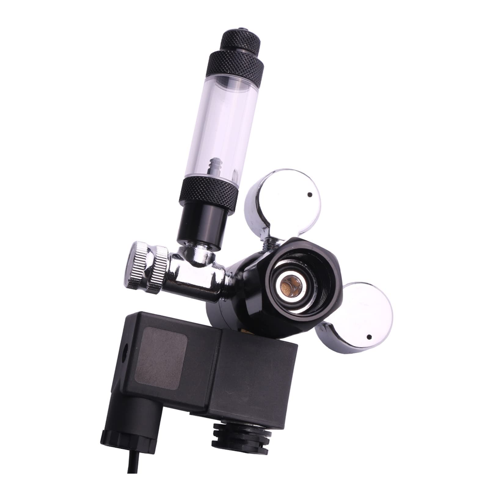 Sprzęt do spawania gazowego Akwarium CO2 Regulator AC Elektromagneski mini podwójny wyświetlacz z licznikiem pęcherzyków i zaworem kontrolnym dla CGA320/W21.8 Cylinder Akcesoria do pomp powietrza (Co