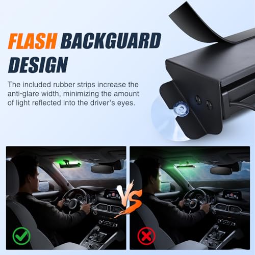 Image of Nilight 8LED Green White Traffic Advisor Strobe Light Bar Hazard Safety