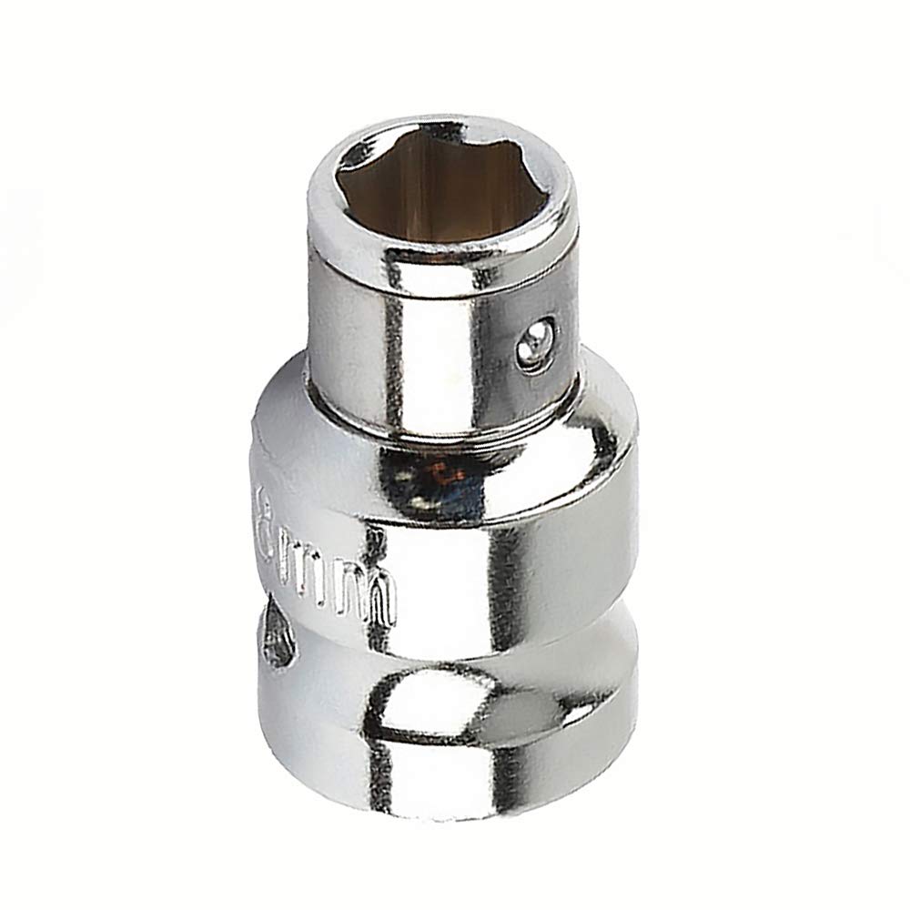 3/8" Square to 8mm Hex Screwdriver Bit Holding Socket Converter Reducer for Electric Wrenches (Pack of 1)