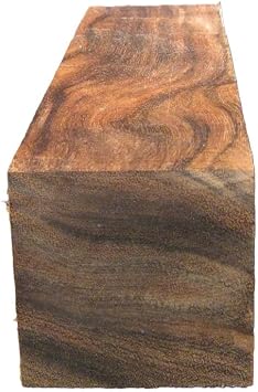 1 East Indian Laurel Hardwood Turning Blank, 3x3x6 inches, for Woodturning Woodworking Crafts Projects Ideal Gift Idea