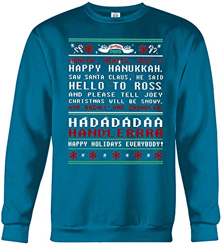 superhotapparel Friends tv Show Inspired Christmas Sweater | Unisex Sweatshirt Sapphire