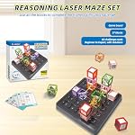 Jeu de raisonnement laser, STEM Jouets pour les 8-13 ans, 60 Niveau Jeux de défis de conseil pour les enfants 8-13, Apprendre l'éducation Puzzle Jouets pour Space & Logique, garçons et filles Noël / Pâques / Birthday Gift