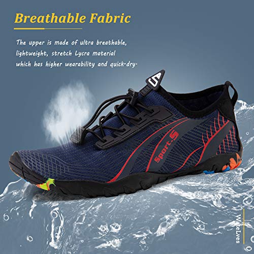 Image of WateLves Water Shoes Mens Womens Beach Swim Shoes Quick-Dry Aqua Socks Pool Shoes for Surf Yoga Water Aerobics