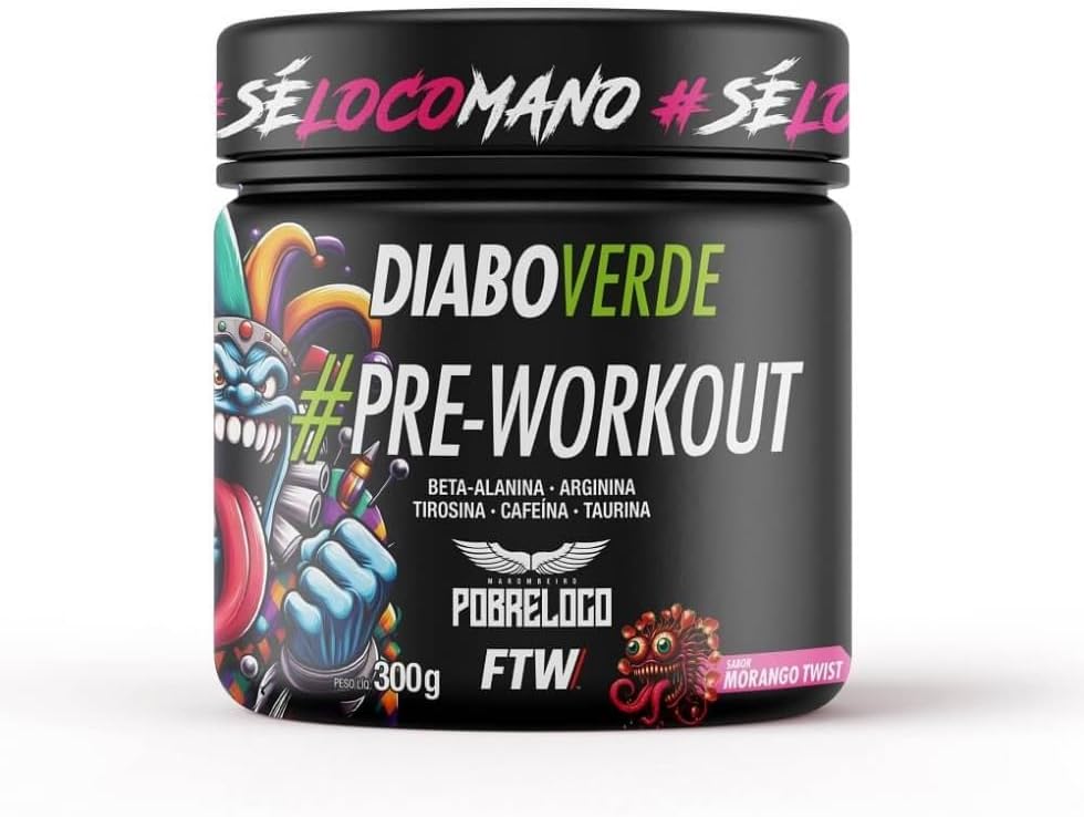 Pobreloco Diabo Verde Pré-Treino 300g - Morango Twist
