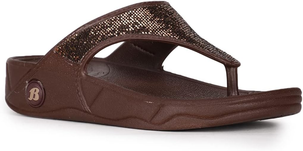 BATA Women's Kafi Brown Slipper