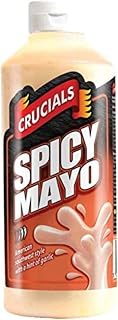 Crucials Spicy Mayo Hint of Garlic Squeezy 500ml, Pack of 2 | Don't Forget: mustard amazon fresh mayonnaise avocado oil veganaise japanese mayo dukes ketchup