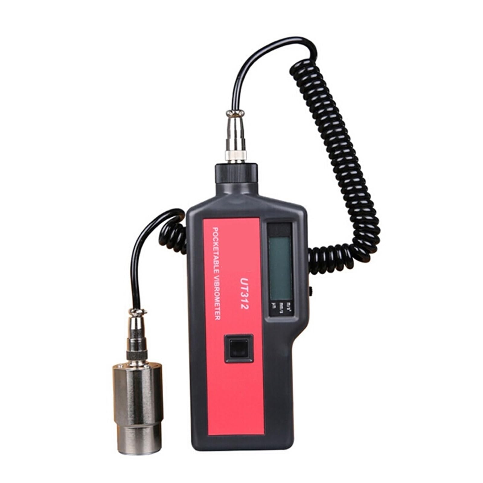 Vibrationsmessgerät, UT312 Tragbares Vibrationsmessgerät Hochempfindliche Sonde Vibrationsverschiebung Geschwindigkeitsbeschleunigungsmessung