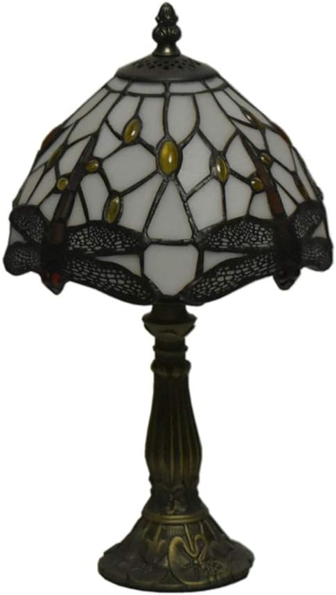 Nеw Dеаl ATREUS Tiffany Style Lamps Dragonfly Desk Light 15 Inches Tall 8 Inches Wide Stained Glass Shade with Crystal Beads Lighting Fixture for Home Coffee Bed Room College Dorm Decoration (White) Exсluѕіvе Sресіаl ATREUS Tiffany Style Lamps Dragonfly Desk Light 15 Inches Tall 8 Inches Wide Stained Glass Shade with Crystal Beads Lighting Fixture for Home Coffee Bed Room College Dorm Decoration (White)