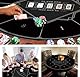 LaiEr Runde Poker Matte, 24/31/47/55 Zoll 6-8 Person Texas Gummimatte, Faltbare Tischplatte, tragbare Poker Tischplatte, geeignet für Spiele, Blackjack, Casino Layout, mit Tragetasche