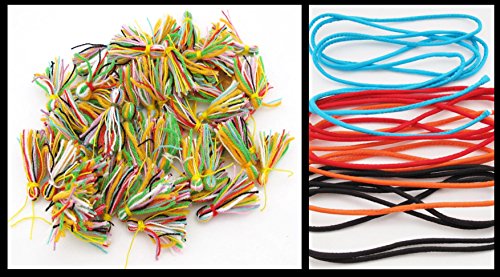 Handmade thread cotton tassel, Yarn tassel, Lisu rope, Bell & accessories. DIY craft supplied are perfect for jewelry making, clothing, home decorations and other crafty things you can create (FL63) - Thumbnail 4