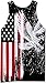 RAISEVERN Mens 4th of July Tank Tops American Flag Sleeveless Shirt Summer Cool USA Patriotic Eagle Graphic Workout Gym Muscle Tee Independence Day Stripe and Stars Sports Undershirts