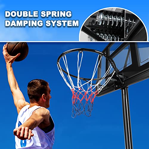 Dripex Basketball Hoop Outdoor 10FT Adjustable Height Goal, Portable