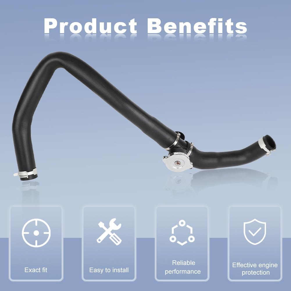 JDMON Upper Radiator Coolant Hose Compatible with Jeep Patriot 2007-2017 Replace# 5058172AF, 5058172AG, 5058172AJ, 05058172AI