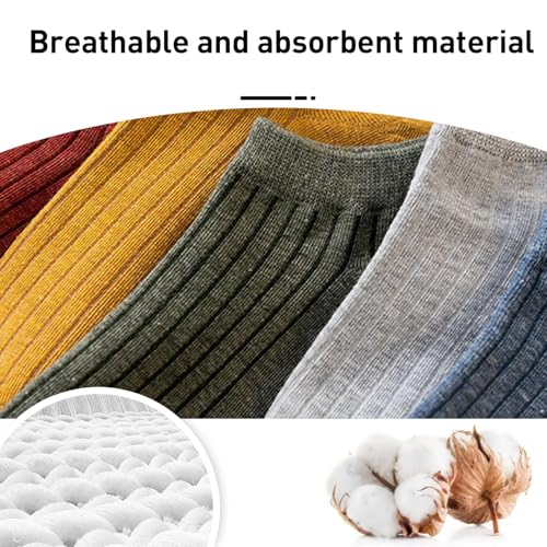 Image of Womens Cotton Ankle Socks - Breathable Low Cut No Show Casual Non Slip Flat 10 Pairs