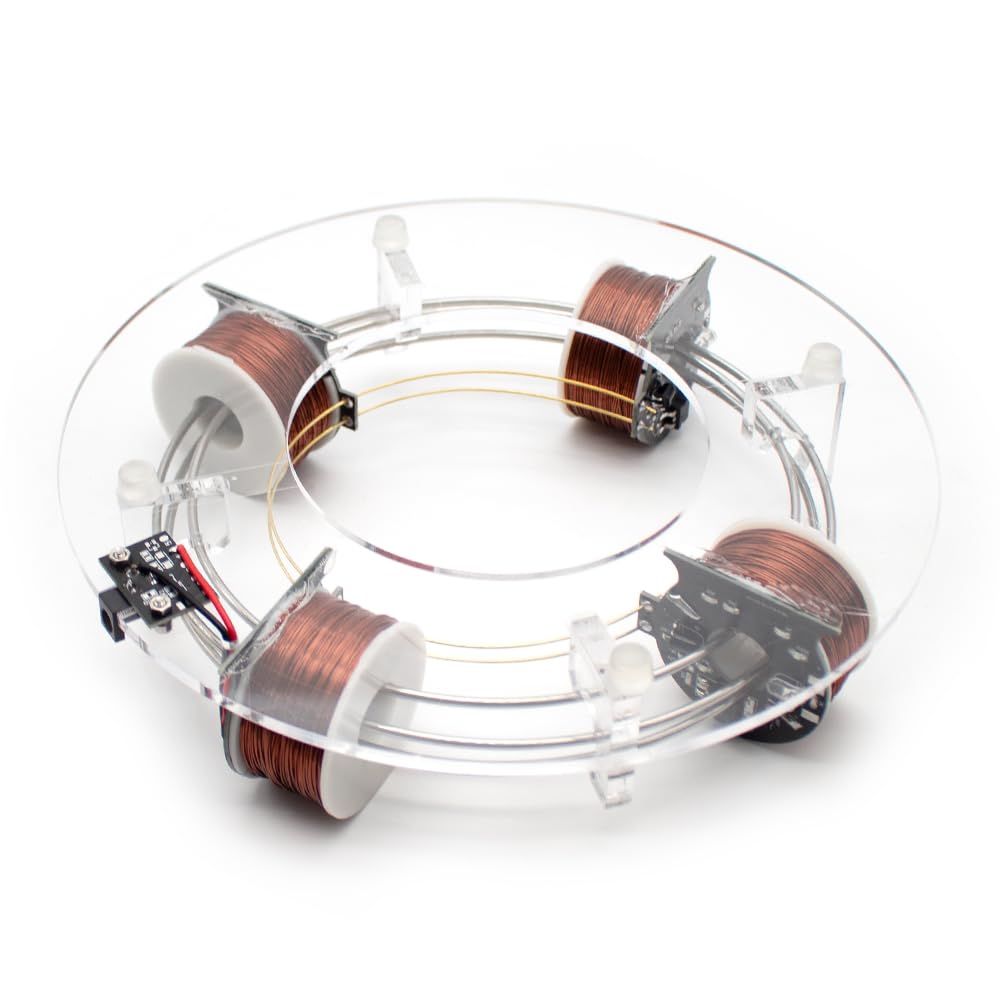 Toplionace Ciclotrone Elettromagnetico Fai da Te a Quattro Bobine Acceleratore Circolare Attrezzatura per Esperimenti Scientifici Modello di Sussidi Didattici per la Fisica