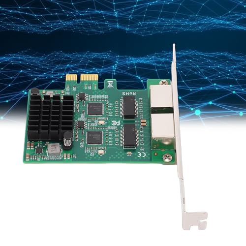 Sanpyl Gigabit Network Card Dual RJ45, tarjeta de red cableada Gigabit con 2 puertos RJ45, 10/100/1000Mbps para PC de escritorio, modelo NA210-T2M miniatura 4