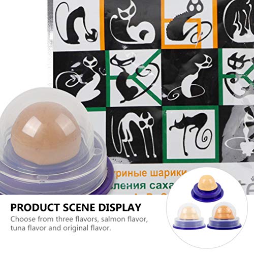 ULTECHNOVO 3Pcs Catnip Bola Doces Gato Lamber Tratar de Açúcar Sabor Atum Gato Lanches Vitamina Wall
