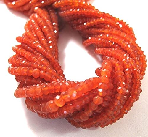 Carnelian rondelle faceted 2.75mm de prestige pour bijoux d'exception