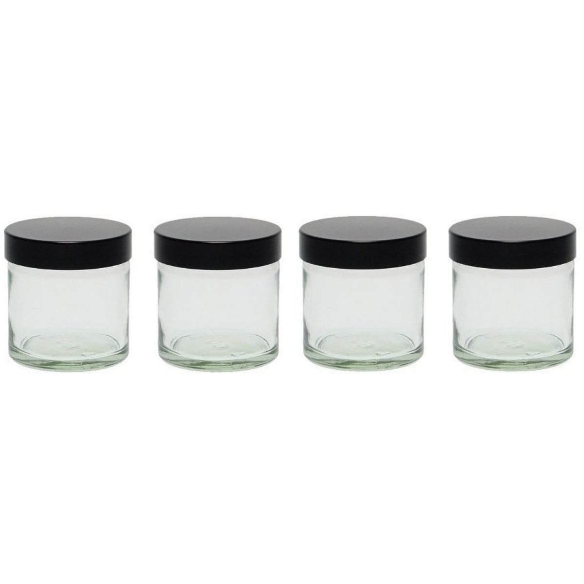 Viva Housewares glass jar with lid in different sizes/quantities., Glass, transparent, 60 ml