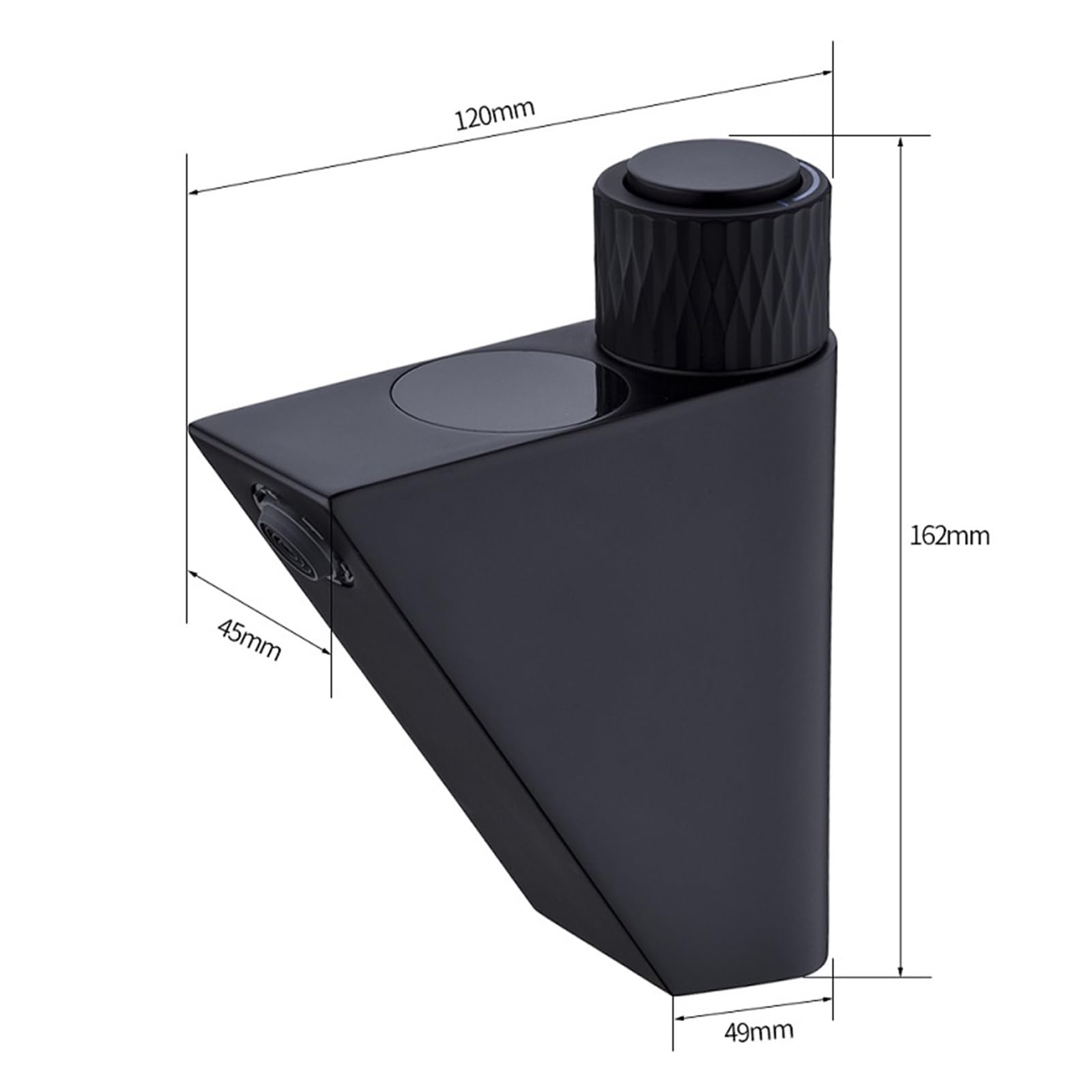 Robinet de lavabo Robinet de lavabo Tout en cuivre Eau Chaude et Froide Affichage LED Thermostat à mémoire évier de Salle de Bain Robinet Noir (Color : Black)