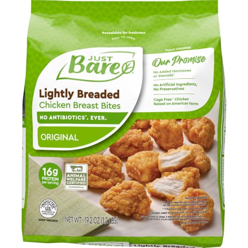 Just Bare Lightly Breaded Chicken Breast Bites, 19.2 OZ