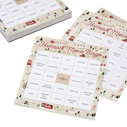 Tablero de Bingo Navideño de Películas del Canal Hallmark (6 diseños, 102 hojas), regalo para fanáticos miniatura 5
