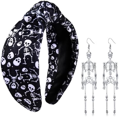 YAHPERN Halloween-Stirnband Für Damen – Gruselig-schön Mit Kürbis & Schmucksteinen