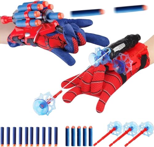 La mejor selección de Telaraña spiderman Top 5. 41 Auralux Juguetes para Lanzar Telarañas, 2 Piezas Hero Launcher Juego de Juguetes, Super Héroe Lanzador de Muñeca, Lanzador de Ventosa para Niños y Niñas, Regalo de...