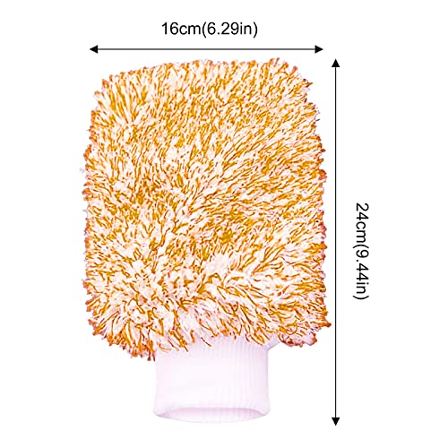 Qvkarw Toalhas de limpeza luvas de microfibra para carro pano doméstico lavagem espanador de janela