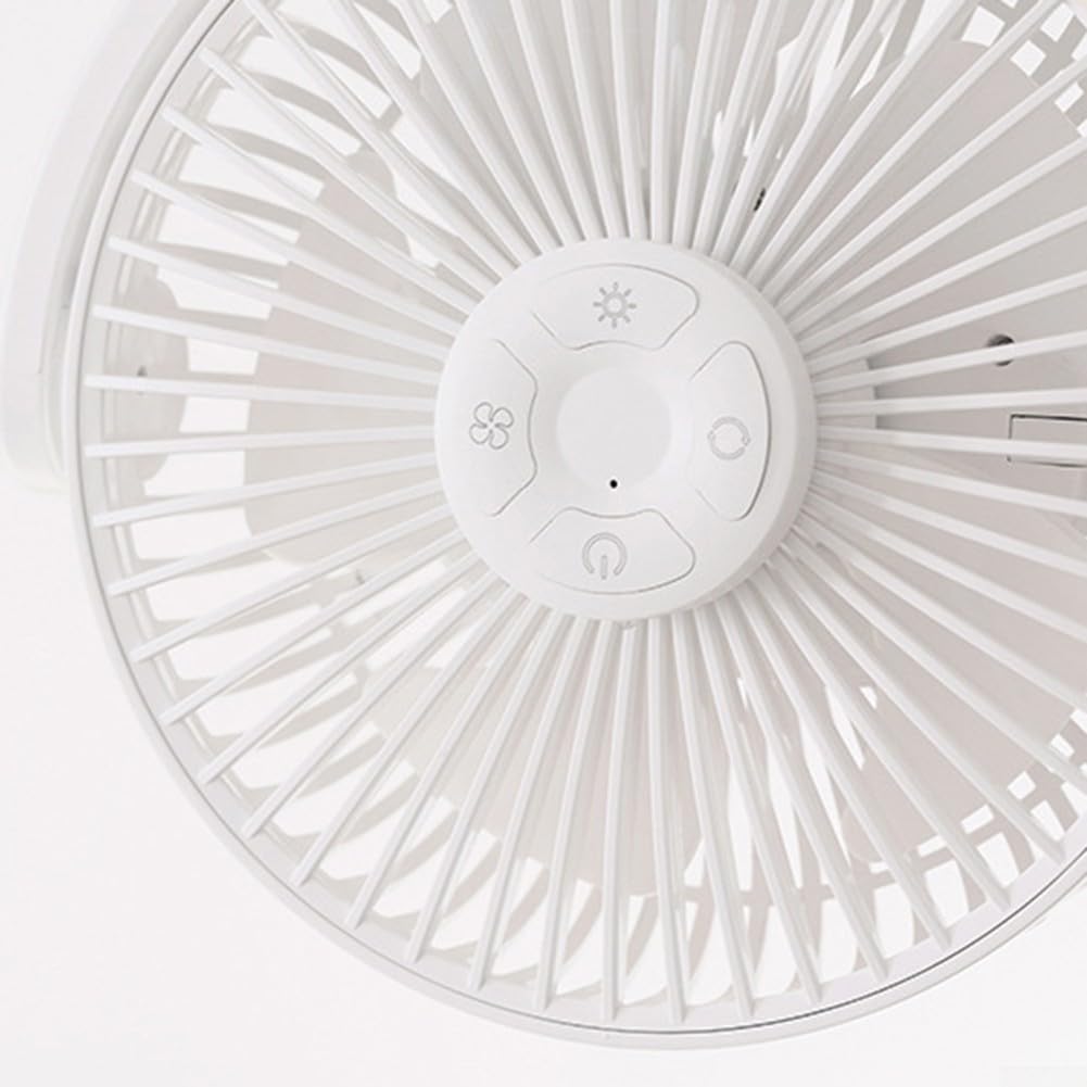 Zoegneer Ventilateur mural rechargeable et portable avec inclinaison réglable pour cuisine, salle de bain, dortoir