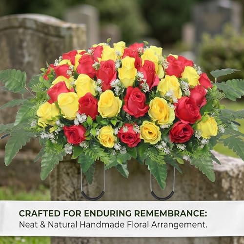 Flores de cementerio para lápidas que honran su eterna memoria 4