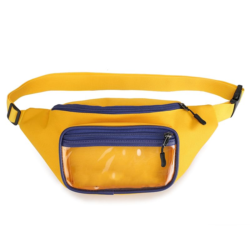 Ausion Fanny Pack Waist Bag for Men&Women Adjustable Belt Hip Bum Bag Fashion Water Resistant Hiking Waist Bag for Traveling Casual Running Hiking Cycling, nylon darkblue, one size