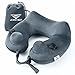 Jerrybox Travel Pillow Dual Airbags Fastest 10 Seconds Inflating Neck Pillow Height-adjustable Breathable U-Shape Pillow Support Head, Neck and Chin (Velvet Grey)